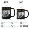 Custom Photo B&W Daddy Grandpa - Personalized Black Mug