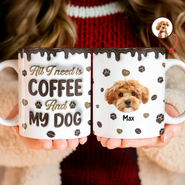 Custom Photo Coffee And Dog - Personalized 3D Inflated Effect Mug LM32 895129 Custom Photo Coffee And Dog - Personalized 3D Inflated Effect Mug LM32 895129
