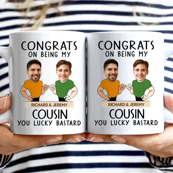 Custom Photo Congrats On Being My Brother You Lucky Man Funny Friend - Personalized Mug