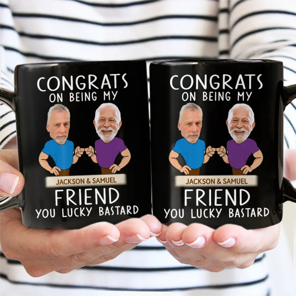 Custom Photo Congrats On Being My Brother You Lucky Man Funny Friend - Personalized Mug