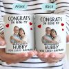 Custom Photo Congrats On Being My Husband - Anniversary, Vacation, Funny Gift For Couples, Family - Personalized Mug