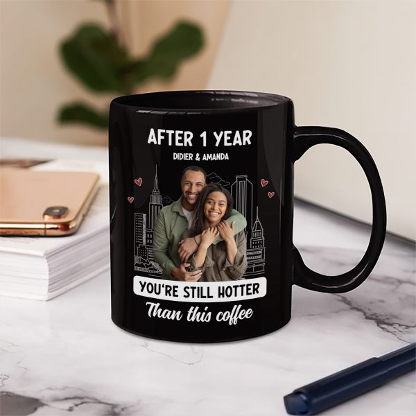 Custom Photo Couple After Years Hotter Than This Coffee - Gift For Couples - Personalized Mug Custom Photo Couple After Years Hotter Than This Coffee - Gift For Couples - Personalized Mug