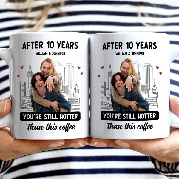 Custom Photo Couple After Years Hotter Than This Coffee - Gift For Couples - Personalized Mug Custom Photo Couple After Years Hotter Than This Coffee - Gift For Couples - Personalized Mug