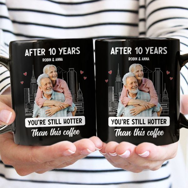 Custom Photo Couple After Years Hotter Than This Coffee - Gift For Couples - Personalized Mug Custom Photo Couple After Years Hotter Than This Coffee - Gift For Couples - Personalized Mug