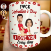 Custom Photo Couple I Love You Every Day - Personalized White Edge-to-Edge Mug Custom Photo Couple I Love You Every Day - Personalized White Edge-to-Edge Mug