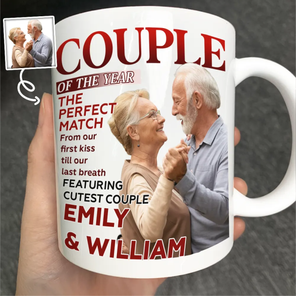 Custom Photo Couple Of The Year Magazine - Personalized Mug Custom Photo Couple Of The Year Magazine - Personalized Mug