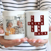 Custom Photo Crossword Puzzle Couple Scrabble Name - Personalized Mug