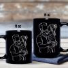 Custom Photo Dad With Kid Drawing Style Black Mug Gift For Birthday, For Dad HO82 894204 Custom Photo Dad With Kid Drawing Style Black Mug Gift For Birthday, For Dad HO82 894204