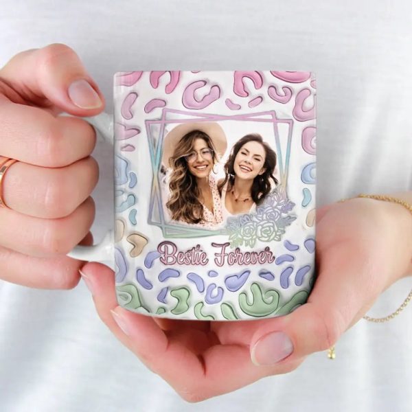 Custom Photo Dear Bestie You Are The Best - Bestie Personalized Custom 3D Inflated Effect Printed Mug - Gift For Best Friends, BFF, Sisters
