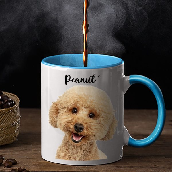 Custom Photo Dog Cat - Gift For Pet Lovers - Personalized Accent Mug Custom Photo Dog Cat - Gift For Pet Lovers - Personalized Accent Mug