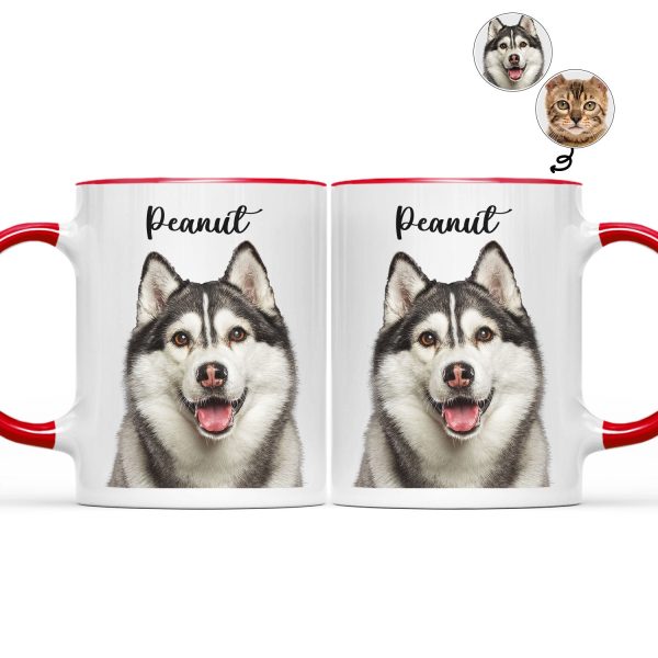 Custom Photo Dog Cat - Gift For Pet Lovers - Personalized Accent Mug Custom Photo Dog Cat - Gift For Pet Lovers - Personalized Accent Mug
