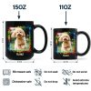 Custom Photo Dog Cat Dad Mom - Personalized Black Mug Custom Photo Dog Cat Dad Mom - Personalized Black Mug