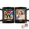 Custom Photo Dog Cat Dad Mom - Personalized Black Mug Custom Photo Dog Cat Dad Mom - Personalized Black Mug