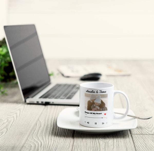 Custom Photo Favorite Couple Song - Personalized Ceramic Mug - Gift For Couple, Husband Wife NH96