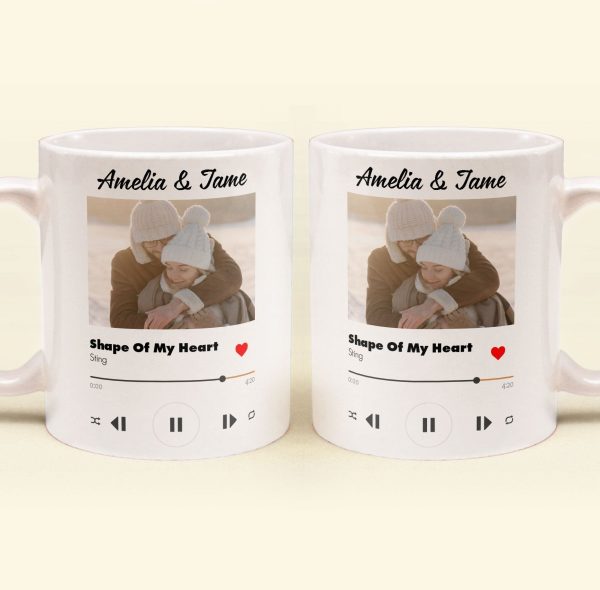 Custom Photo Favorite Couple Song - Personalized Ceramic Mug - Gift For Couple, Husband Wife NH96