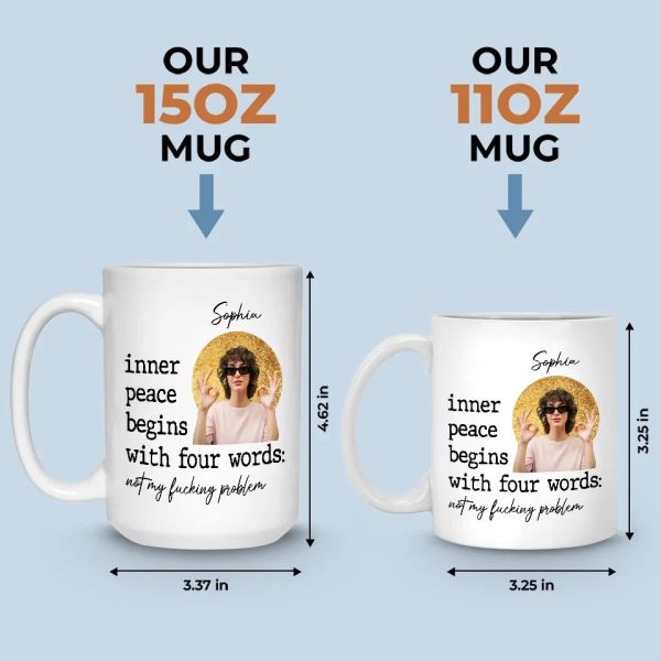 Custom Photo Find Peace In The Chaos - Friend Personalized Custom Mug - Christmas Gift For Best Friends, Sisters, Family Members, Coworkers Custom Photo Find Peace In The Chaos - Friend Personalized Custom Mug - Christmas Gift For Best Friends, Sisters, Family Members, Coworkers