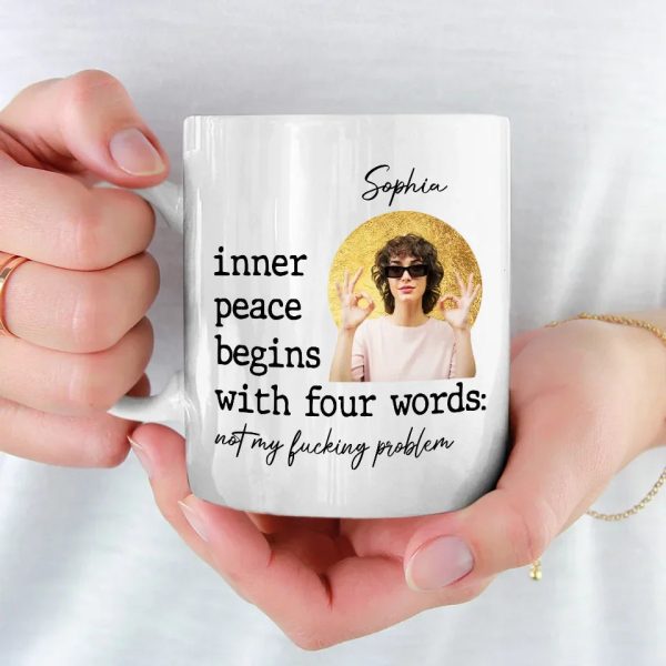 Custom Photo Find Peace In The Chaos - Friend Personalized Custom Mug - Christmas Gift For Best Friends, Sisters, Family Members, Coworkers Custom Photo Find Peace In The Chaos - Friend Personalized Custom Mug - Christmas Gift For Best Friends, Sisters, Family Members, Coworkers