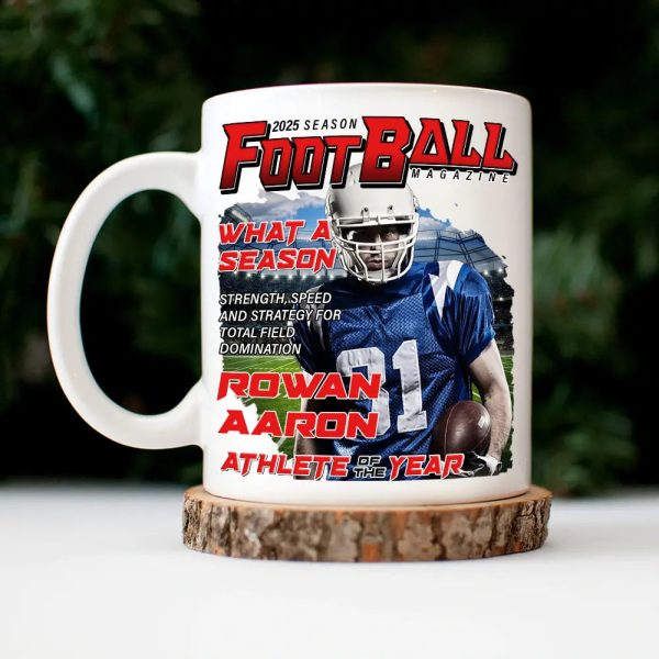 Custom Photo Football Magazine - Personalized Mug Custom Photo Football Magazine - Personalized Mug