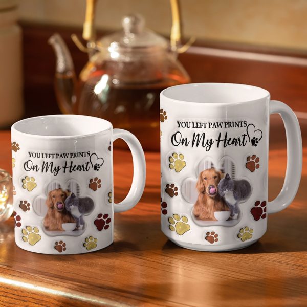 Custom Photo Forever In My Heart - Memorial Gift For Dog Lovers, Cat Lovers - 3D Inflated Effect Printed Mug, Personalized White Edge-to-Edge Mug Custom Photo Forever In My Heart - Memorial Gift For Dog Lovers, Cat Lovers - 3D Inflated Effect Printed Mug, Personalized White Edge-to-Edge Mug