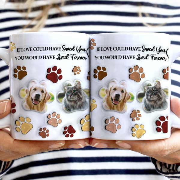 Custom Photo Forever In My Heart - Memorial Gift For Dog Lovers, Cat Lovers - 3D Inflated Effect Printed Mug, Personalized White Edge-to-Edge Mug Custom Photo Forever In My Heart - Memorial Gift For Dog Lovers, Cat Lovers - 3D Inflated Effect Printed Mug, Personalized White Edge-to-Edge Mug