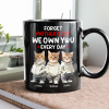 Custom Photo Forget Mother's Day We Own You Everyday Personalized Black Mug Funny Gift For Dog Lovers Cat Lovers CH07 895268 Custom Photo Forget Mother's Day We Own You Everyday Personalized Black Mug Funny Gift For Dog Lovers Cat Lovers CH07 895268