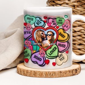 Custom Photo Gifts For Couple 3D Inflated Coffee Mug Miss You My Love