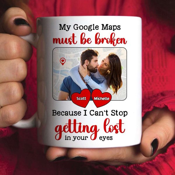 Custom Photo Gifts For Couple Personalized Coffee Mug I Can't Stop Getting Lost In Your Eyes Custom Photo Gifts For Couple Personalized Coffee Mug I Can't Stop Getting Lost In Your Eyes