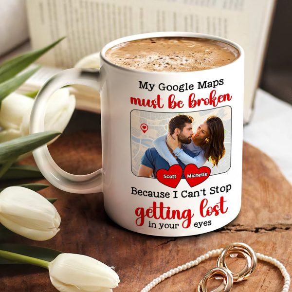 Custom Photo Gifts For Couple Personalized Coffee Mug I Can't Stop Getting Lost In Your Eyes Custom Photo Gifts For Couple Personalized Coffee Mug I Can't Stop Getting Lost In Your Eyes
