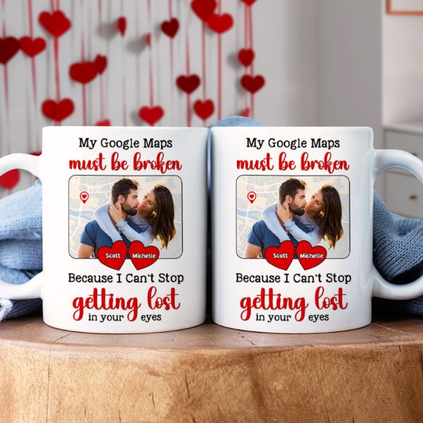 Custom Photo Gifts For Couple Personalized Coffee Mug I Can't Stop Getting Lost In Your Eyes Custom Photo Gifts For Couple Personalized Coffee Mug I Can't Stop Getting Lost In Your Eyes