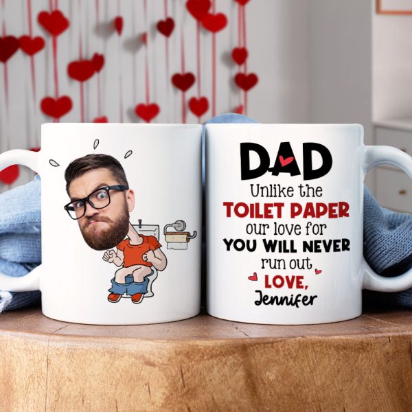 Custom Photo Gifts For Dad Coffee Mug Dad Unlike The Toilet Paper Custom Photo Gifts For Dad Coffee Mug Dad Unlike The Toilet Paper