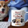 Custom Photo Gifts For Dog Mom Coffee Mug It's Treat O'clock Somewhere Custom Photo Gifts For Dog Mom Coffee Mug It's Treat O'clock Somewhere