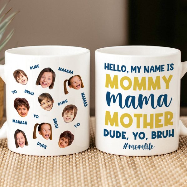 Custom Photo Gifts For Mom Coffee Mug Hello My Name Is Mommy Custom Photo Gifts For Mom Coffee Mug Hello My Name Is Mommy