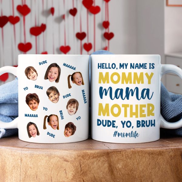Custom Photo Gifts For Mom Coffee Mug Hello My Name Is Mommy Custom Photo Gifts For Mom Coffee Mug Hello My Name Is Mommy