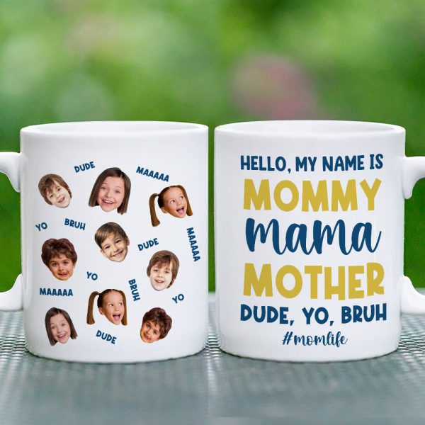 Custom Photo Gifts For Mom Coffee Mug Hello My Name Is Mommy Custom Photo Gifts For Mom Coffee Mug Hello My Name Is Mommy