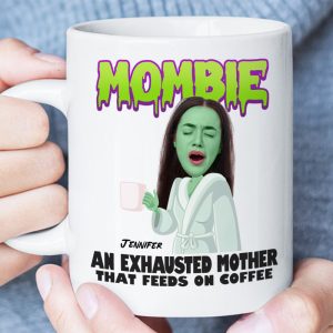 Custom Photo Gifts for Mom Coffee Mug Mombie An Exhausted Mother