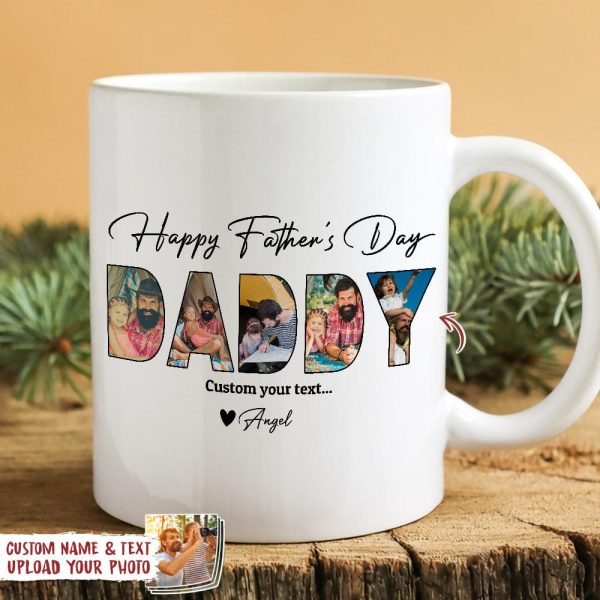 Custom Photo Happy Father's Day Family Mug TA29 888721 Custom Photo Happy Father's Day Family Mug TA29 888721