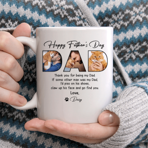 Custom Photo Happy Father's Day For Cat Lover Mug TH10 N304 890907