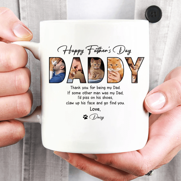 Custom Photo Happy Father's Day For Cat Lover Mug TH10 N304 890907 Custom Photo Happy Father's Day For Cat Lover Mug TH10 N304 890907