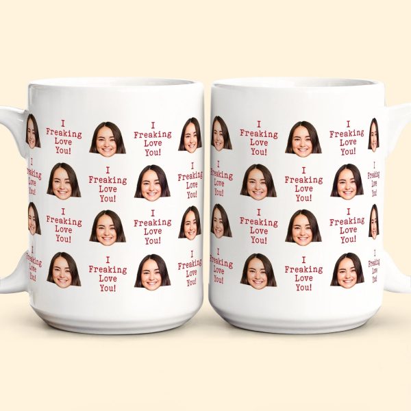 Custom Photo I Freaking Love You - Personalized Ceramic Mug - Gift For Couple, Husband Wife NH96 Custom Photo I Freaking Love You - Personalized Ceramic Mug - Gift For Couple, Husband Wife NH96