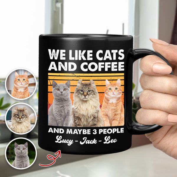 Custom Photo I Like Cats And Coffee Personalized Black Mug Gift For Cat Lovers LM32 895035 Custom Photo I Like Cats And Coffee Personalized Black Mug Gift For Cat Lovers LM32 895035