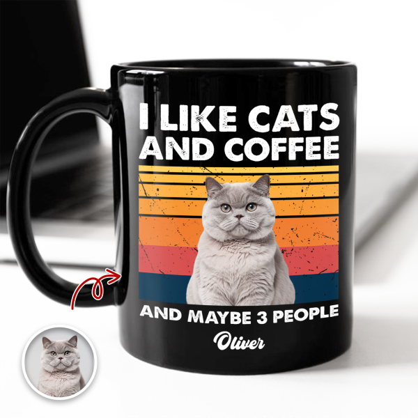 Custom Photo I Like Cats And Coffee Personalized Black Mug Gift For Cat Lovers LM32 895035 Custom Photo I Like Cats And Coffee Personalized Black Mug Gift For Cat Lovers LM32 895035