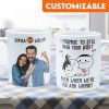 Custom Photo I Promise To Still Grab Your Butt Even When We're Old And Wrinkly - Personalized Ceramic Mug - Gift For Couple, Husband Wife NH96