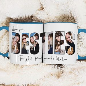 Custom Photo Love You Bestie Accent Mug TH10 892231