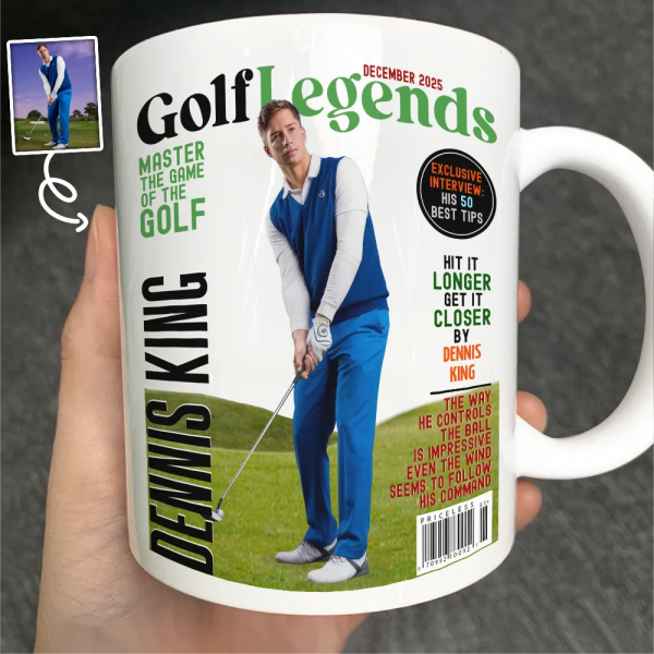 Custom Photo Magazine GolfLegends - Personalized Mug Custom Photo Magazine GolfLegends - Personalized Mug
