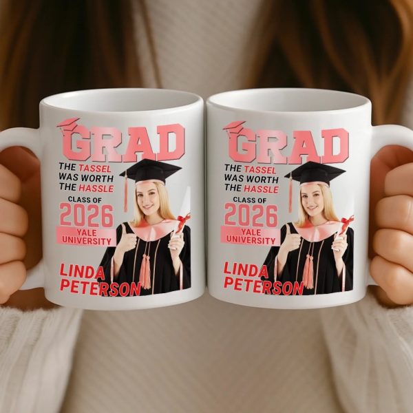 Custom Photo Magazine Mug - Personalized Graduation Gifts For Him, Her - The Tassel Is Worth The Hassle Custom Photo Magazine Mug - Personalized Graduation Gifts For Him, Her - The Tassel Is Worth The Hassle