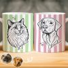 Custom Photo Mug - Personalized Birthday Gifts For Dog Cat Lovers, Dog Dad And Mom, Cat Owners - Pets Make Life Cuter