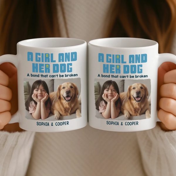 Custom Photo Mug - Personalized Christmas Birthday Gifts For Dog Cat Lovers, Dog Dad And Mom, Cat Owners - Little Girl, Big Love Custom Photo Mug - Personalized Christmas Birthday Gifts For Dog Cat Lovers, Dog Dad And Mom, Cat Owners - Little Girl, Big Love