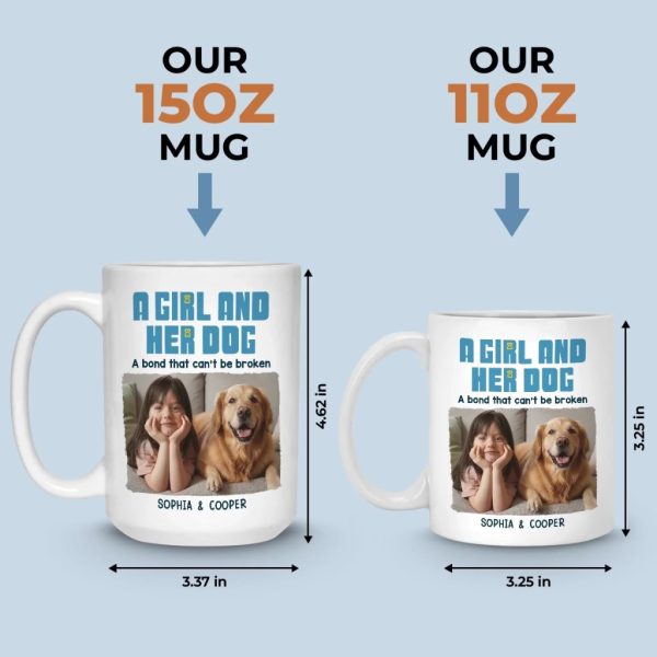 Custom Photo Mug - Personalized Christmas Birthday Gifts For Dog Cat Lovers, Dog Dad And Mom, Cat Owners - Little Girl, Big Love Custom Photo Mug - Personalized Christmas Birthday Gifts For Dog Cat Lovers, Dog Dad And Mom, Cat Owners - Little Girl, Big Love