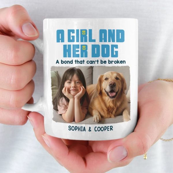 Custom Photo Mug - Personalized Christmas Birthday Gifts For Dog Cat Lovers, Dog Dad And Mom, Cat Owners - Little Girl, Big Love Custom Photo Mug - Personalized Christmas Birthday Gifts For Dog Cat Lovers, Dog Dad And Mom, Cat Owners - Little Girl, Big Love