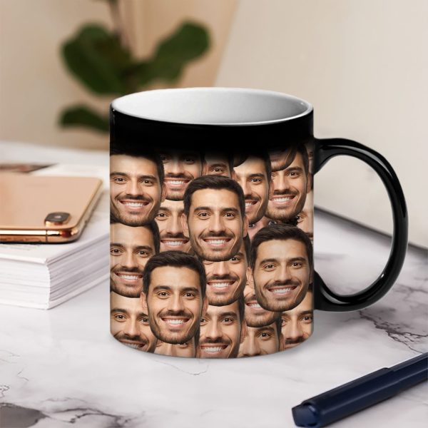 Custom Photo Mug Pattern - Gift For Yourself - Personalized Color Changing Mug Custom Photo Mug Pattern - Gift For Yourself - Personalized Color Changing Mug